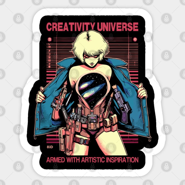 Creativity Universe, armed with artistic inspiration Sticker by Lima's